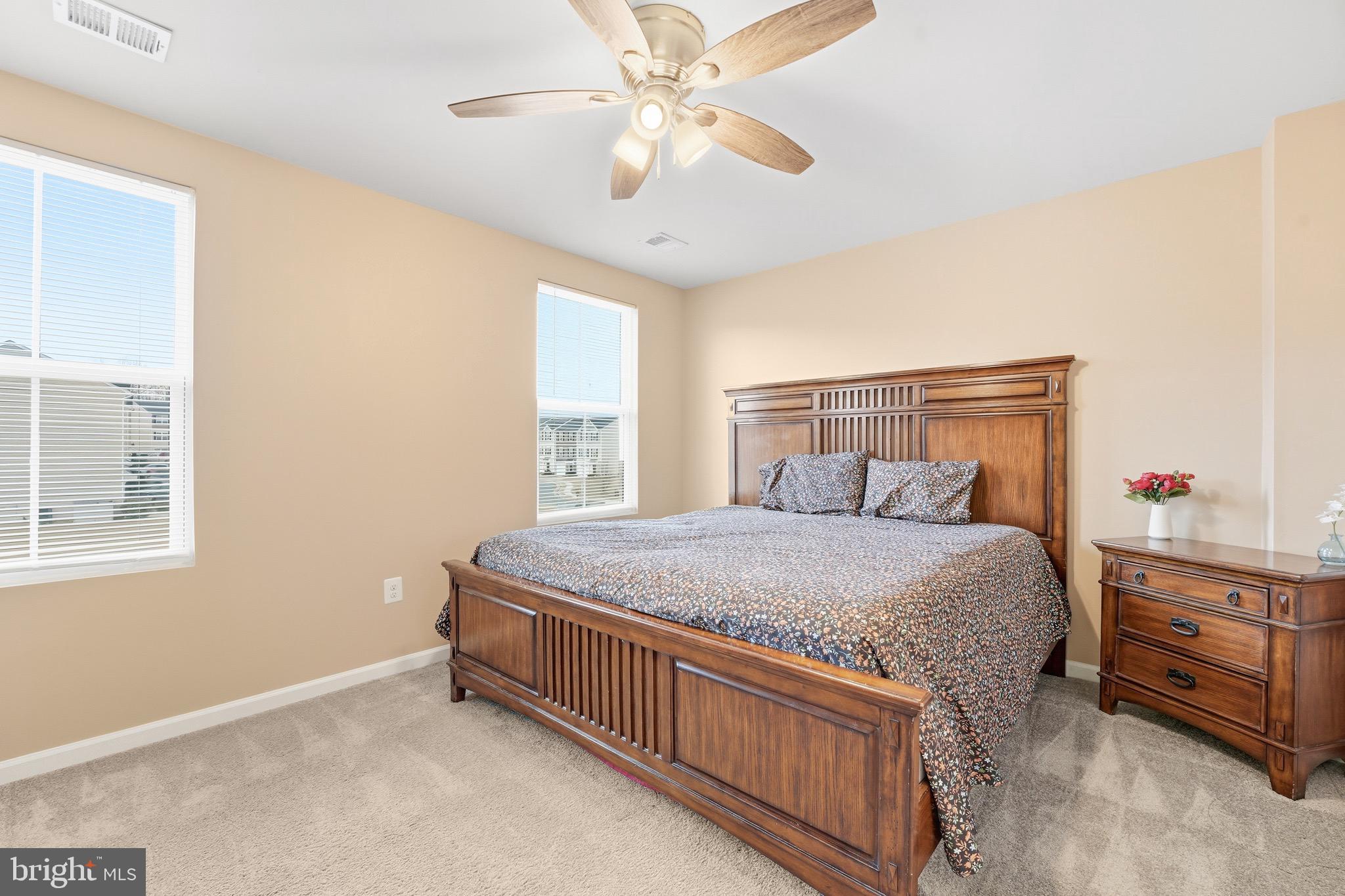 35209 Sara Court Locust Grove, VA 22508 - Photo 5 of 37 a bedroom with a bed and a chandelier fan