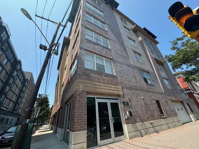 a front view of a building