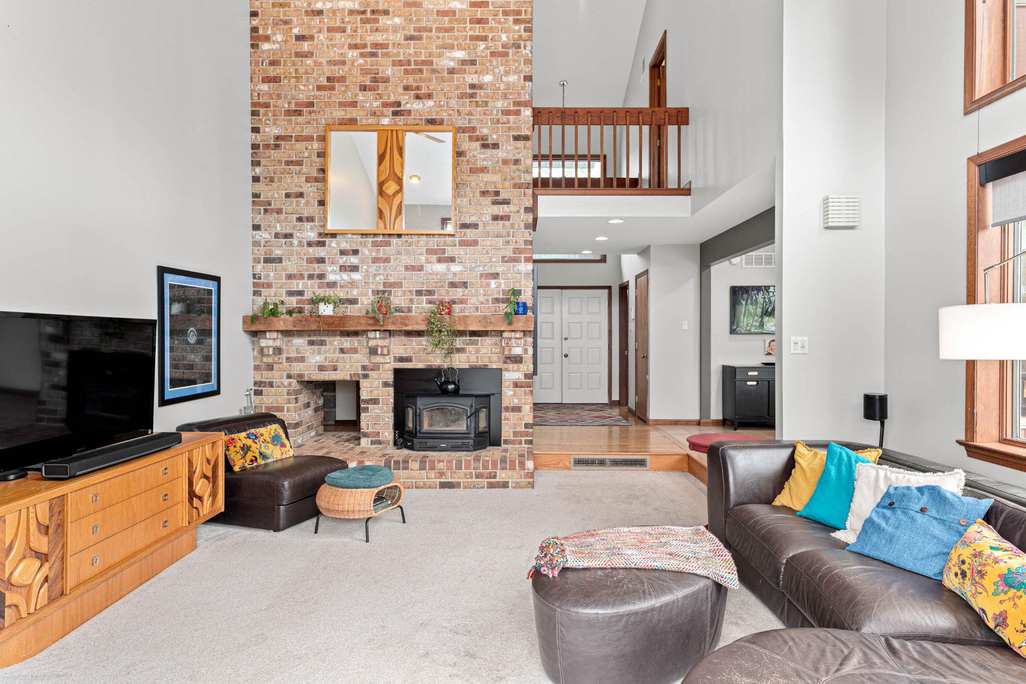 703 Ridge Road Pottstown, PA 19465 - Photo 8 of 68 Stunning two story brick fireplace