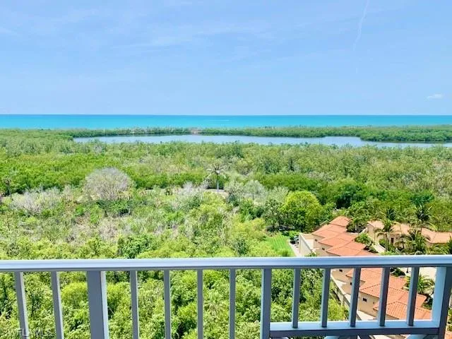 a view of a city from a balcony