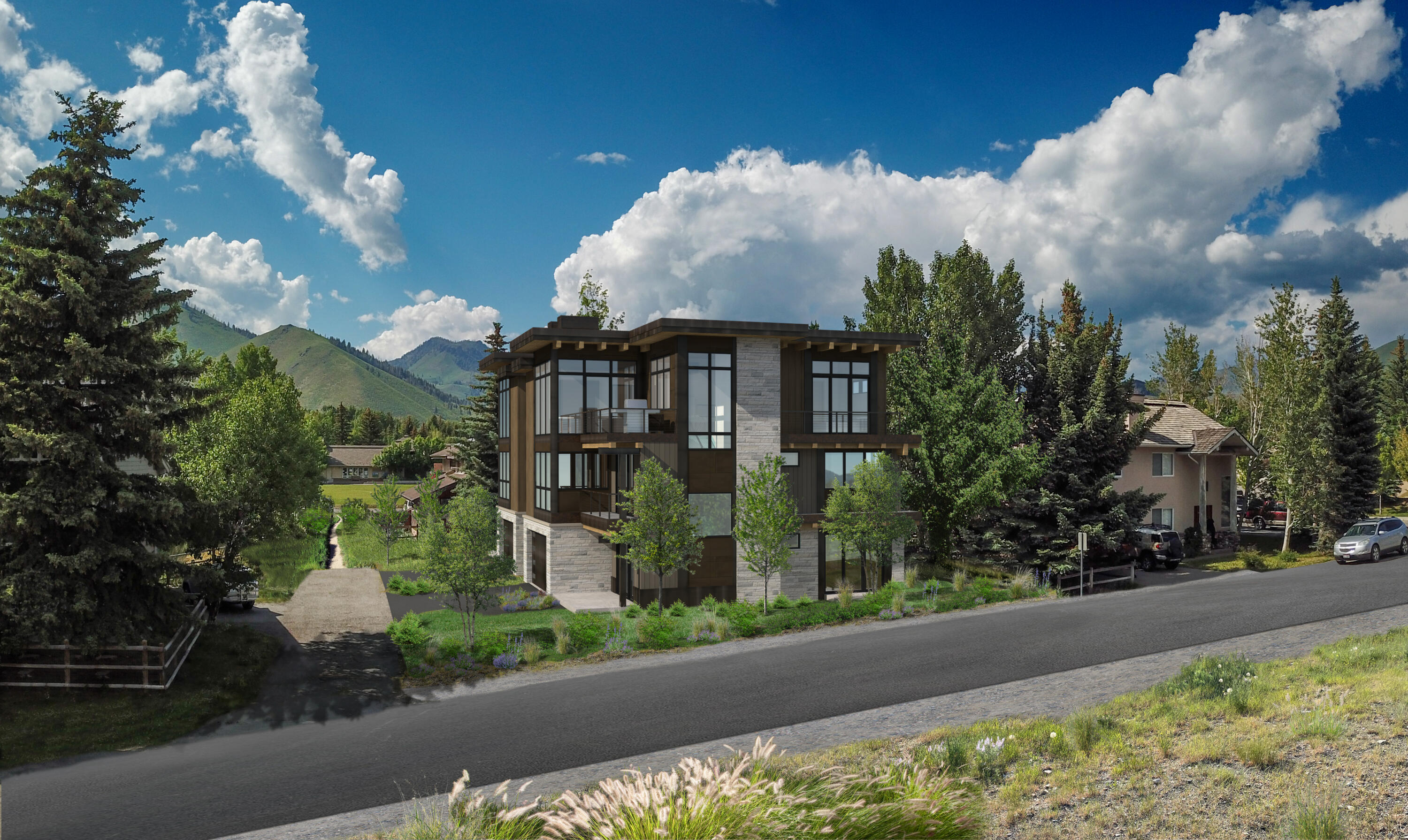 720 A Crossbuck Lane Ketchum, ID 83340 - Photo 1 of 9 Street View Exterior Rendering