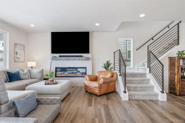 a outdoor space with lots of tables and chairs