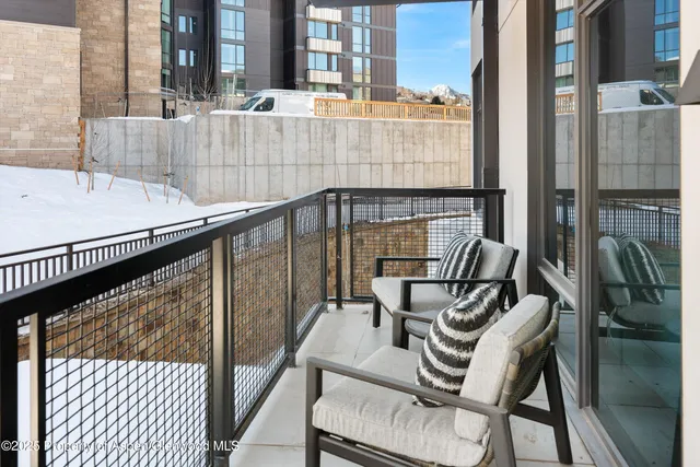 a view of balcony with couch