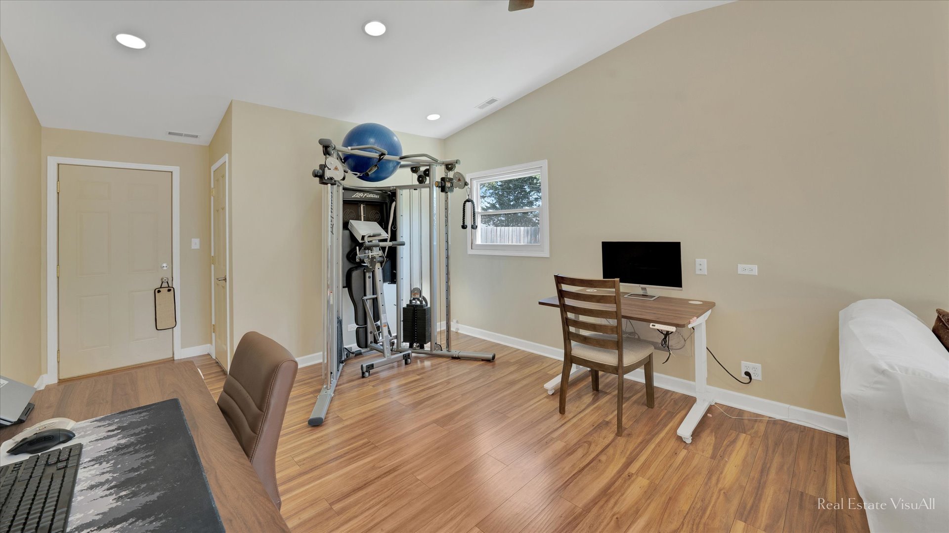 1385 Cooper Road Hoffman Estates, IL 60169 - Photo 14 of 26 a view of a workspace with furniture and wooden floor