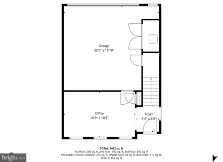 a picture of a room with a white wall and a painting