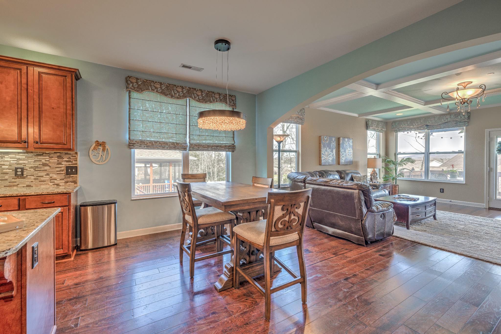5048 Falling Water Road Nolensville, TN 37135 - Photo 13 of 40 a view of a dining room with furniture window and wooden floor