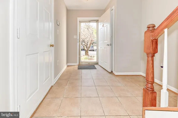a view of a hallway with a outdoor space