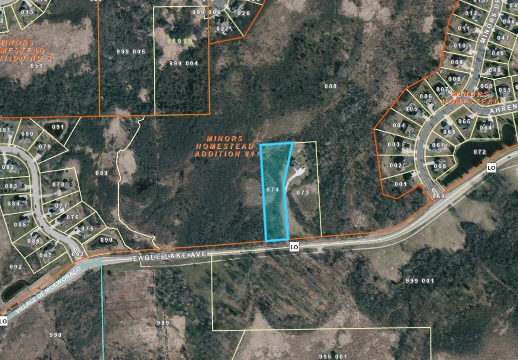 780 Eagle Lk Avenue Mukwonago, WI 53149 - Photo 3 of 3 Lot Aerial View