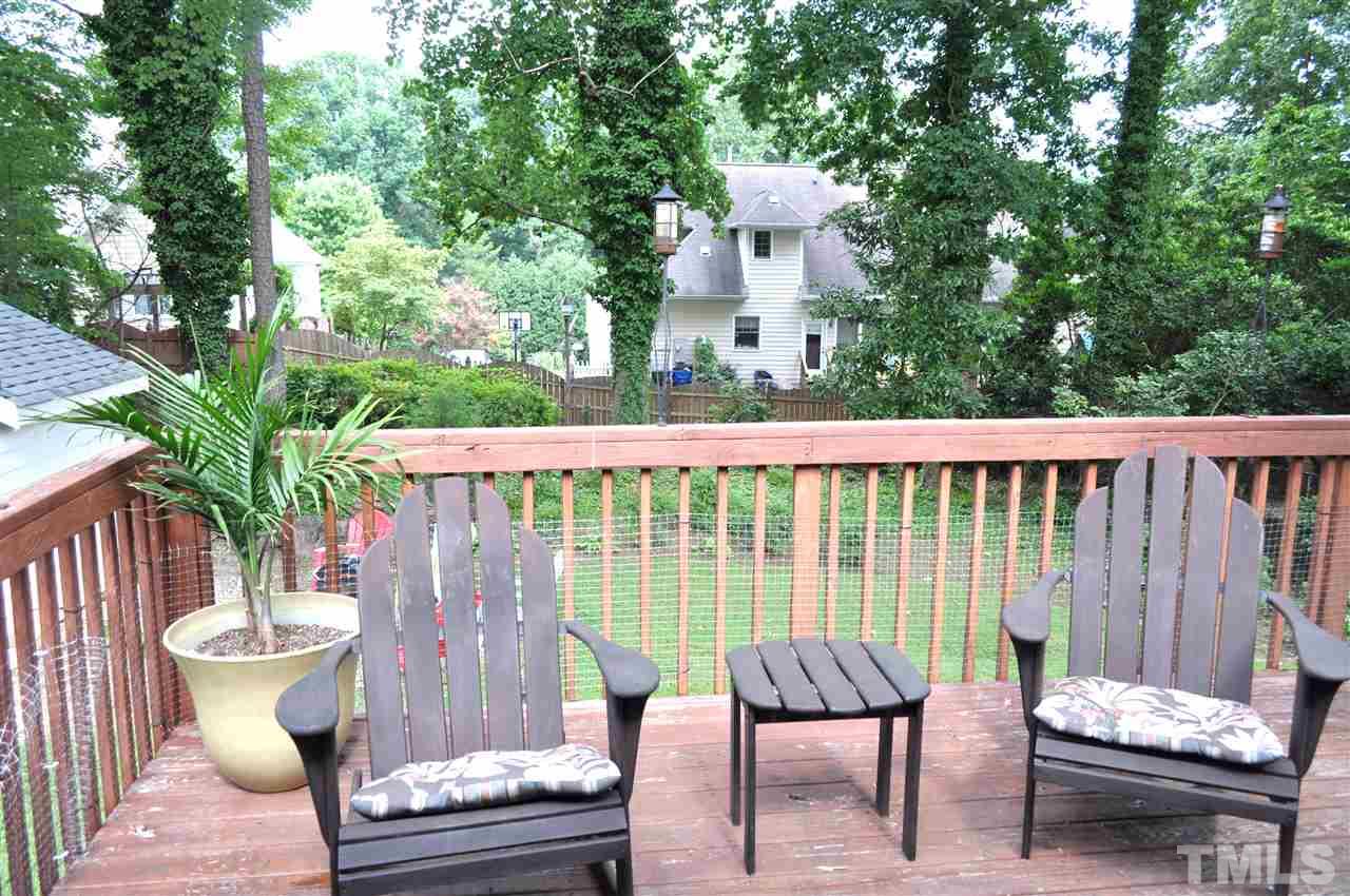 4908 Auburn Road Raleigh, NC 27609 - Photo 25 of 25 a view of balcony with wooden floor and outdoor seating