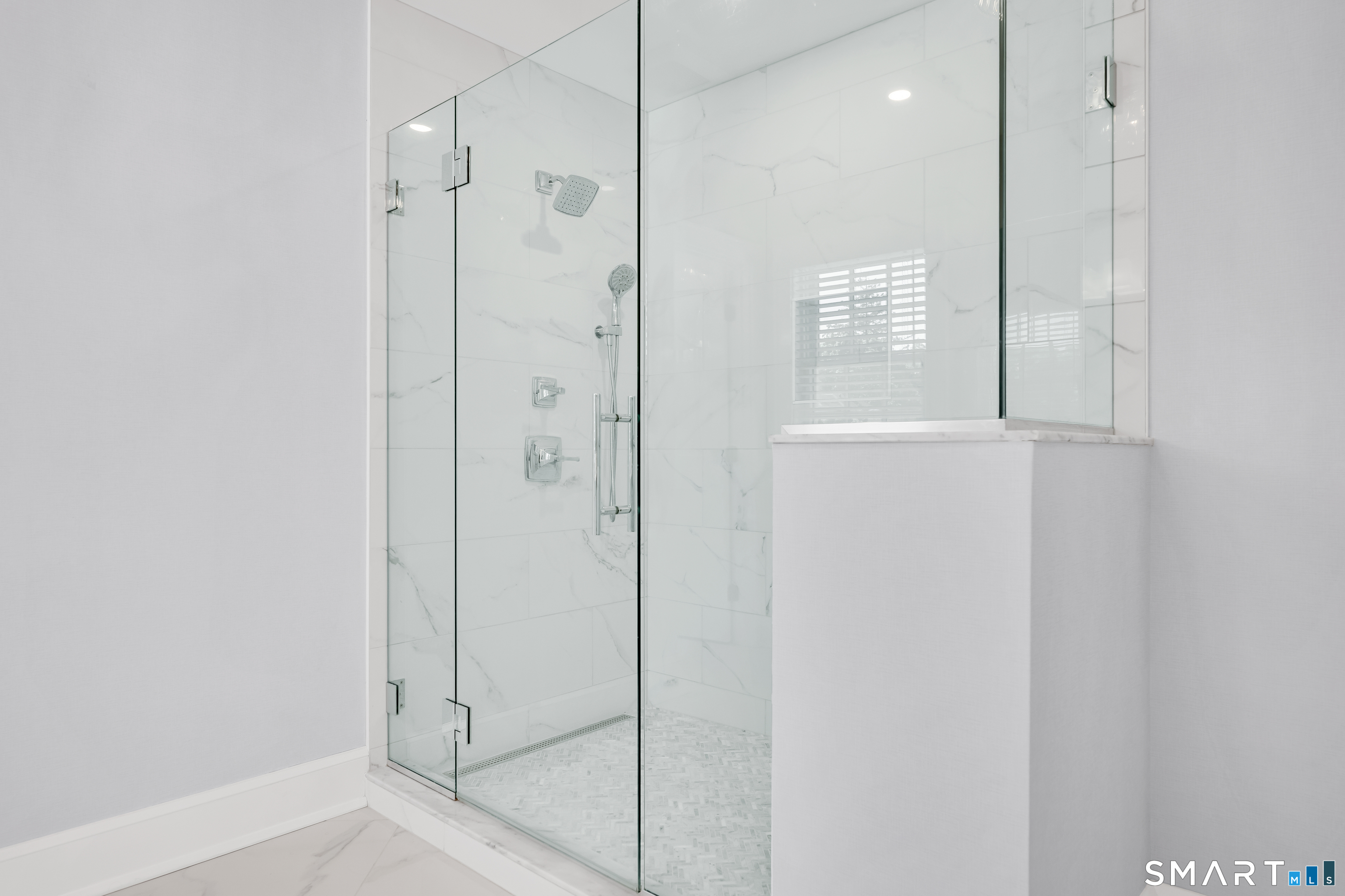 920 Old Post Road Fairfield, CT 06824 - Photo 20 of 40 Large shower with frameless glass enclosure