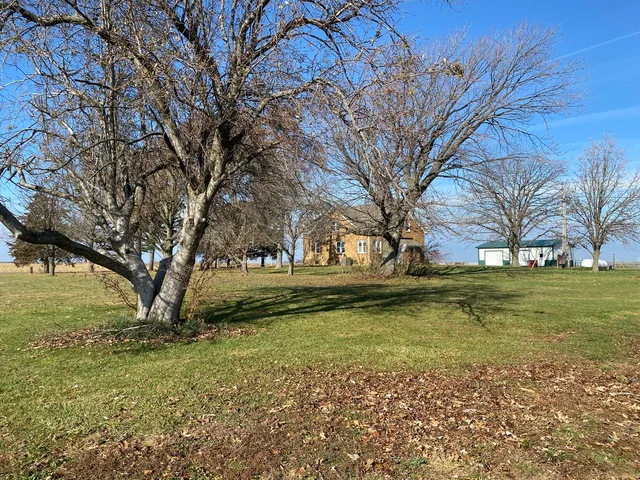 a house view with a backyard space