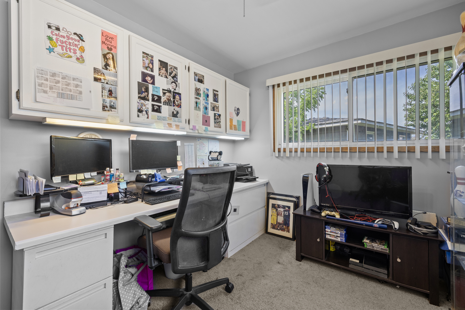 4 Saugatuck Road Montgomery, IL 60538 - Photo 16 of 24 a view of a livingroom with workspace and a flat screen tv