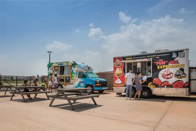 a view of a lake with a city