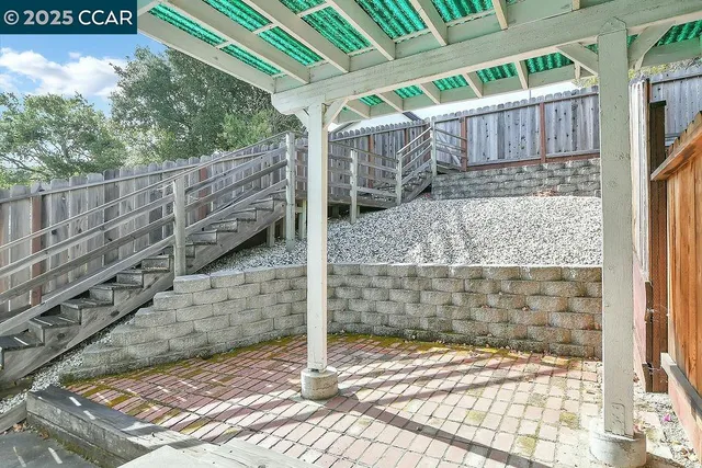 a view of wooden door