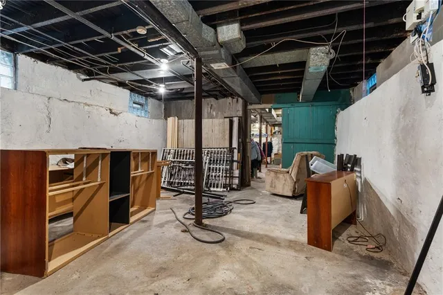 a view of a storage room