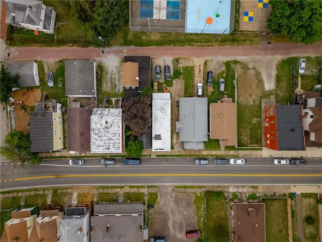 an aerial view of a city