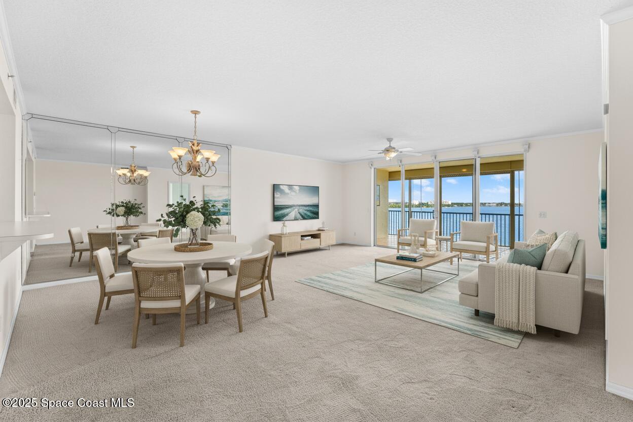 102 Riverside Drive, Unit 605 Cocoa, FL 32922 - Photo 17 of 84 Dining/ Family Room Views