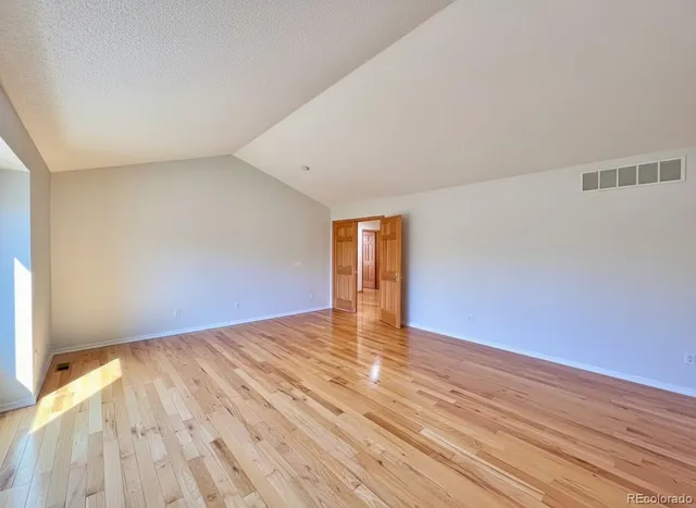 wooden floor in an empty room