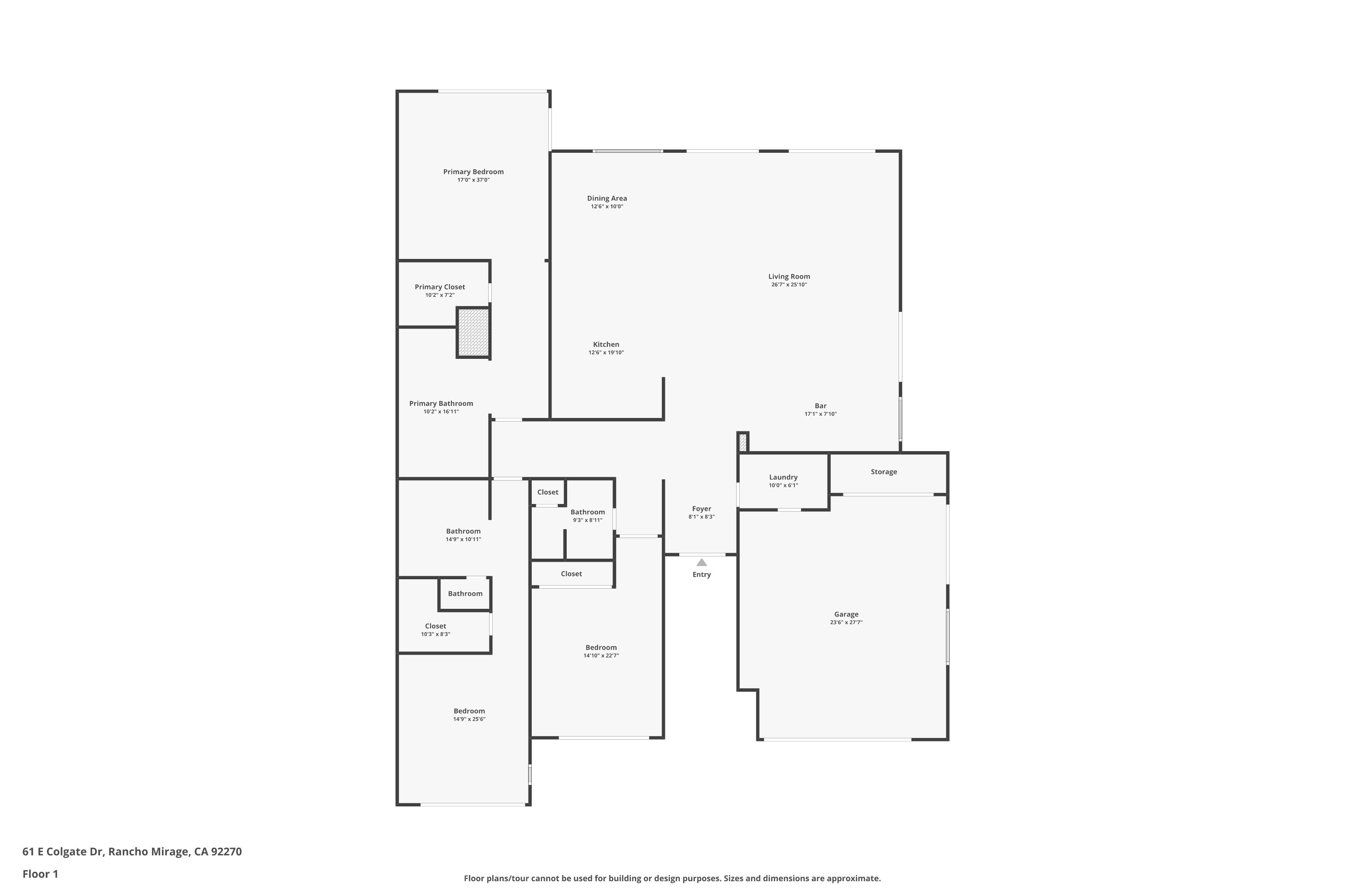 61 Colgate Drive Rancho Mirage, CA 92270 - Photo 36 of 36 01-Floor Plan