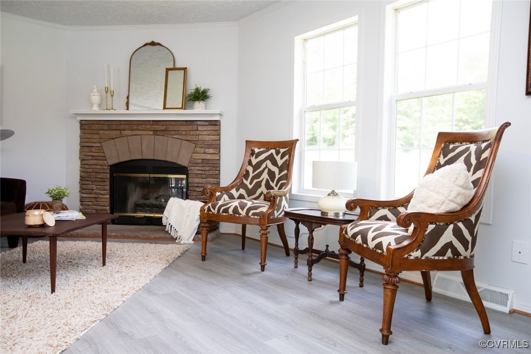2800 Springfield Road Meherrin, VA 23954 - Photo 9 of 44 a living room with furniture and a fireplace
