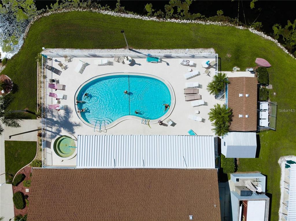 76 Eagle Circle Ellenton, FL 34222 - Photo 21 of 22 an aerial view of a house with a swimming pool a yard and outdoor seating