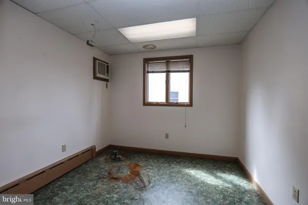 an empty room with a window