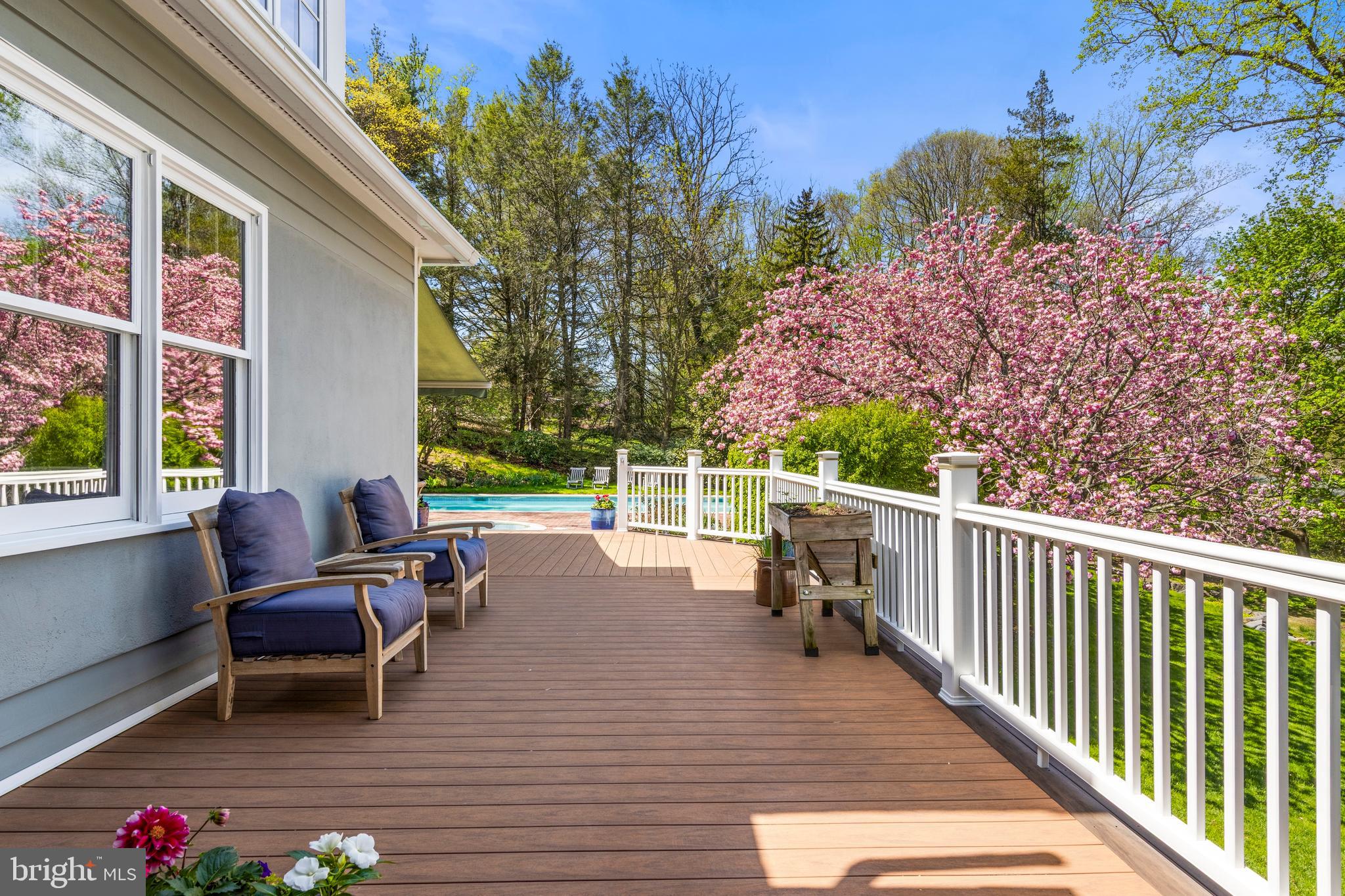 185 Biddulph Road Wayne, PA 19087 - Photo 29 of 77 Side deck opens to pool patio