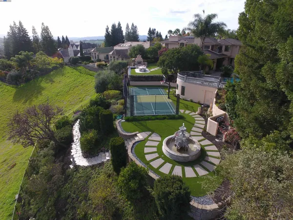 a view of a terrace with outdoor space