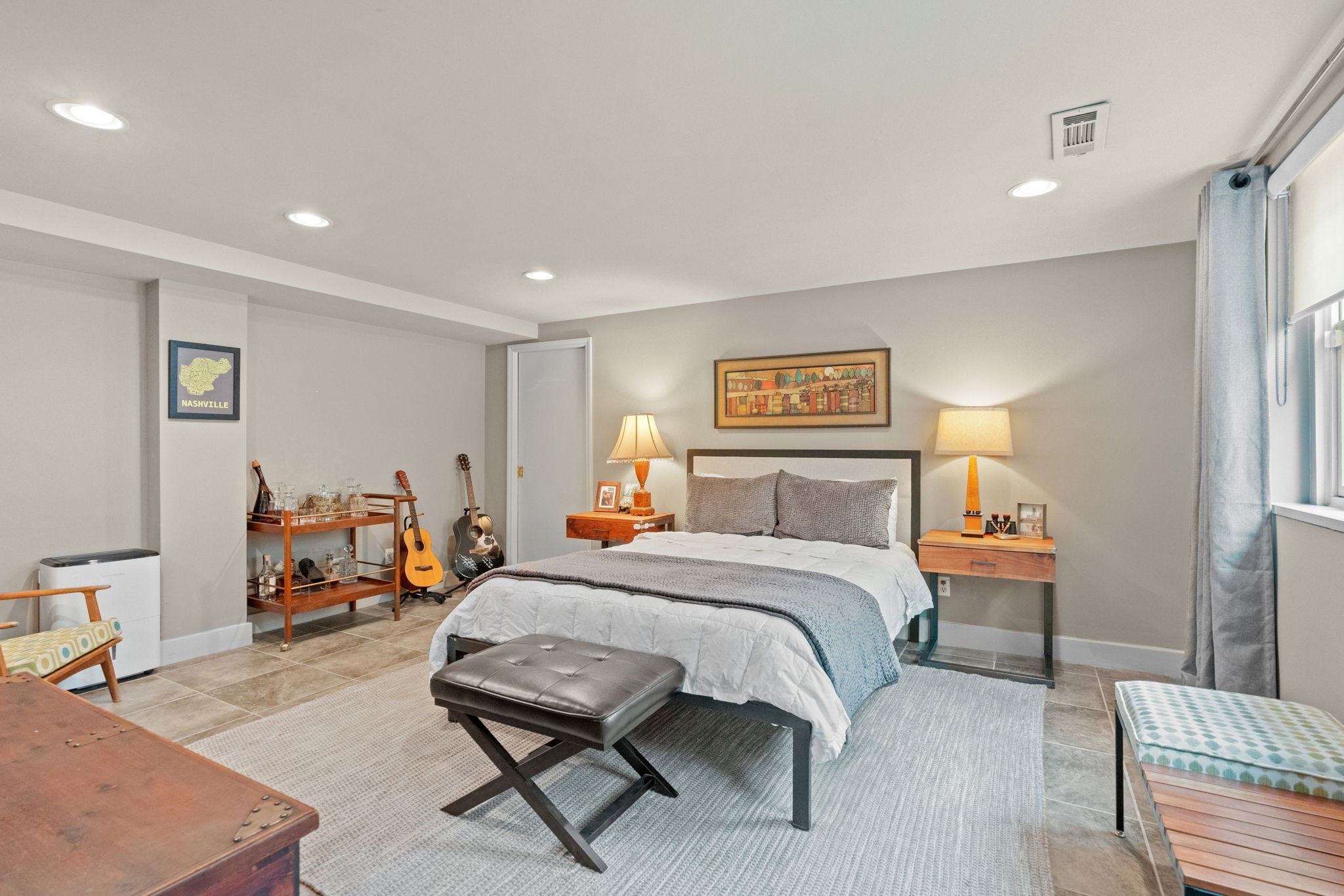 229 Lauderdale Road Nashville, TN 37205 - Photo 25 of 48 a bedroom with a bed and wooden floor