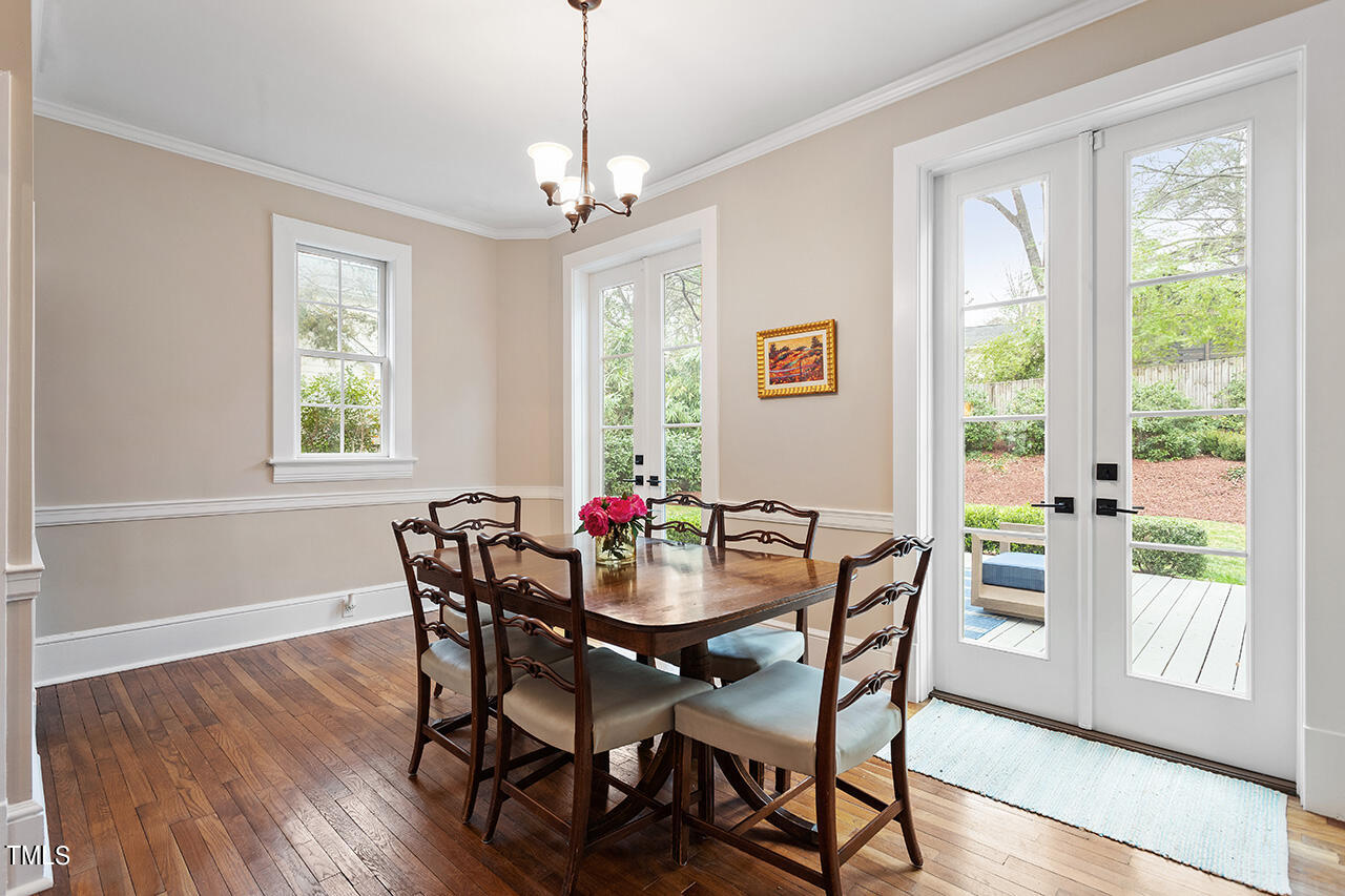 1310 Williamson Drive Raleigh, NC 27608 - Photo 17 of 43 a view of a dining room with furniture window and wooden floor