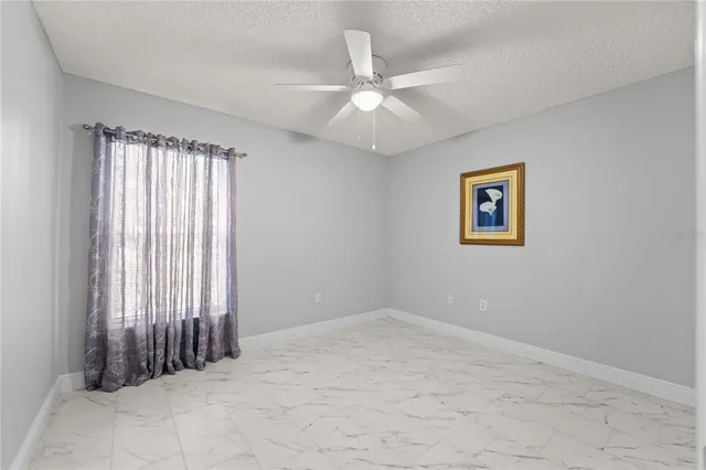 a view of a backyard with a tree