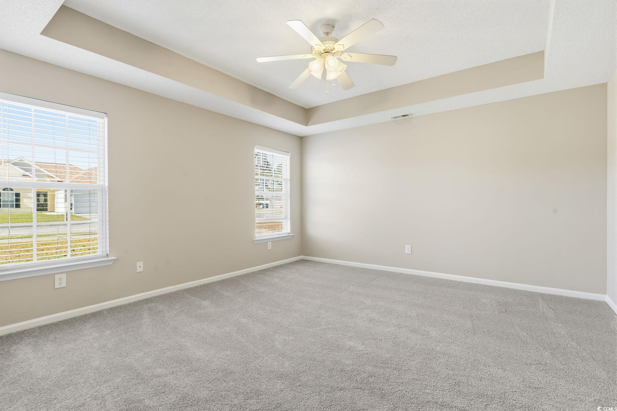 1007 Green Fir Loop Conway, SC 29527 - Photo 24 of 38 Empty room featuring a tray ceiling and carpet flooring