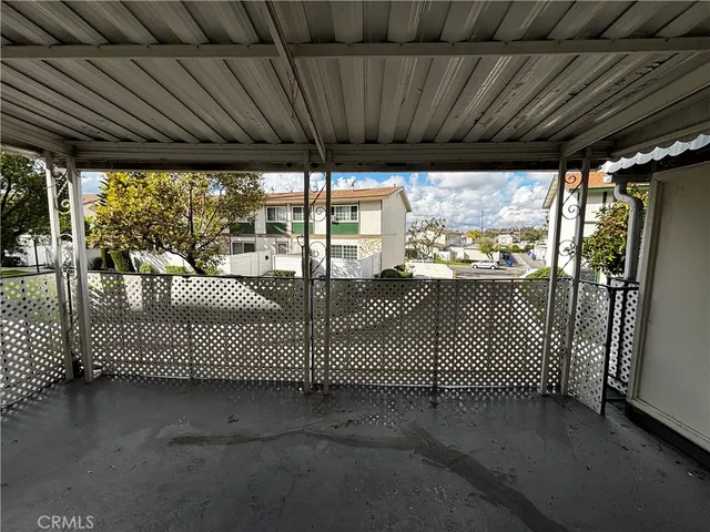 a view of a park with swings