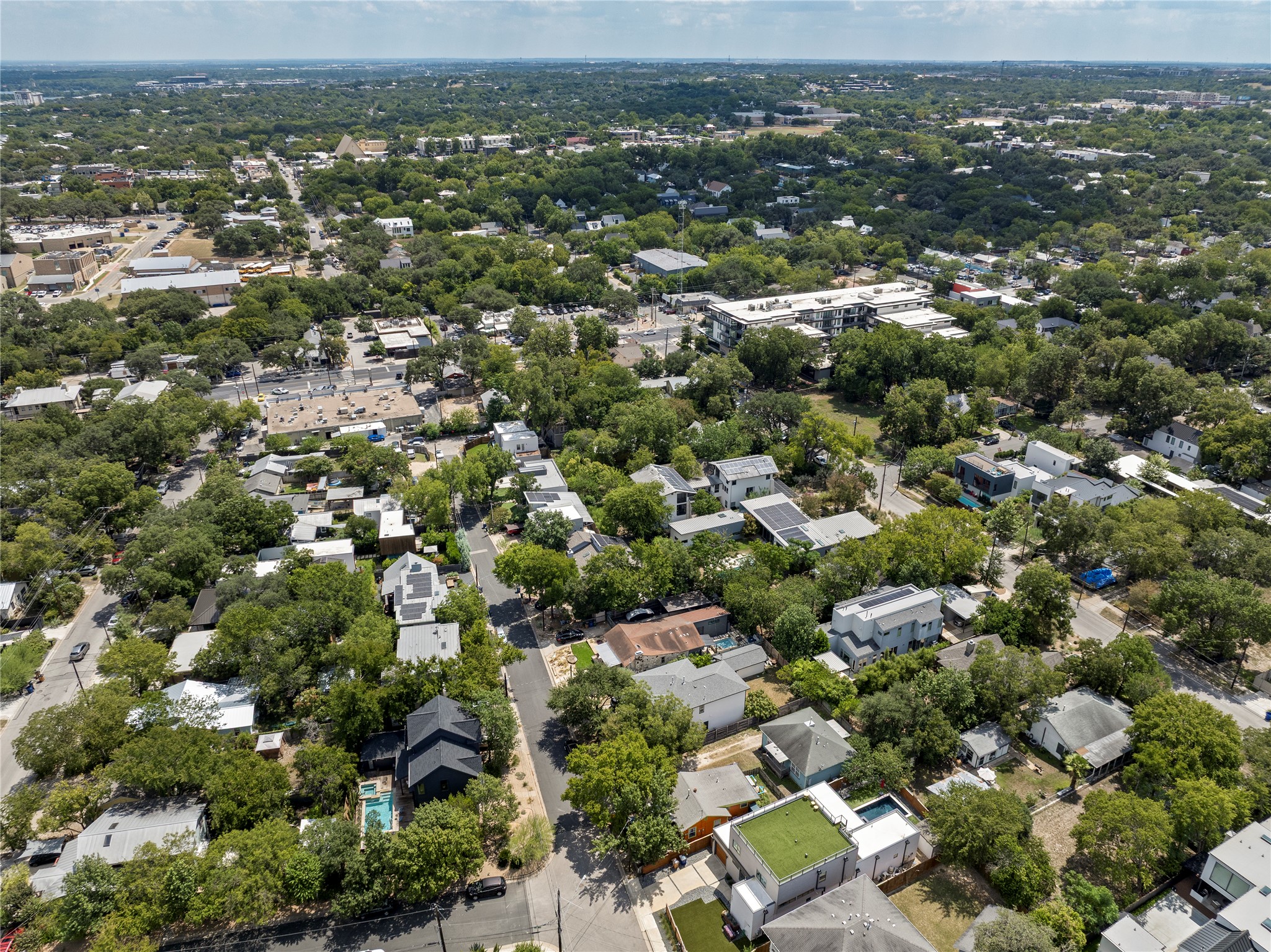 711 Jewell Street, Unit A & B Austin, TX 78704 - Photo 6 of 17 an aerial view of multiple house
