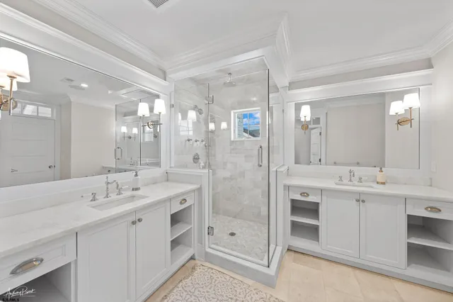 a bedroom with furniture and a fireplace