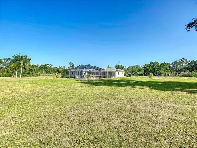 a view of a water with a building in the background