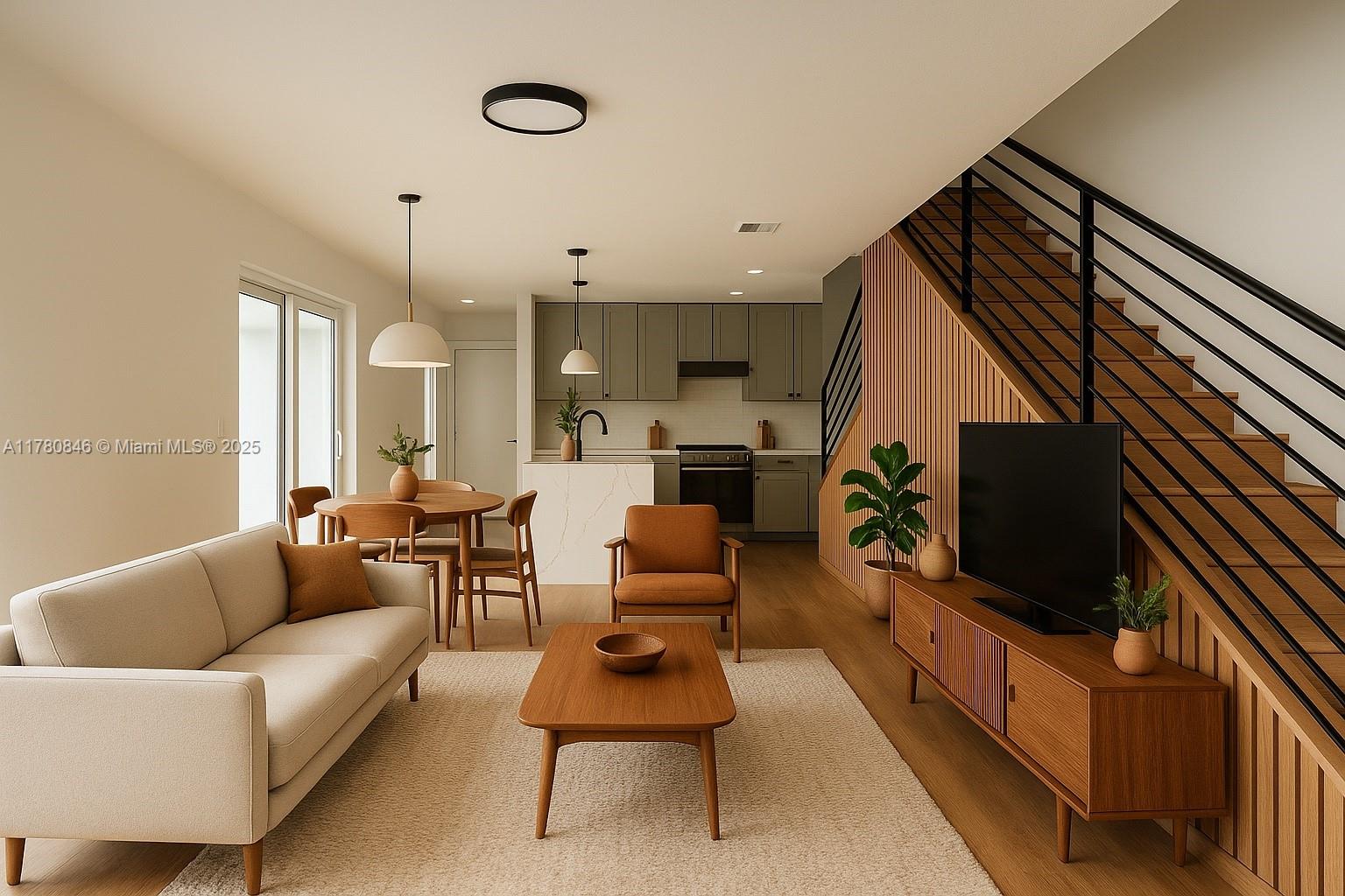 2121 Northwest 45th Street, Unit 2123 Miami, FL 33142 - Photo 1 of 24 a living room with furniture and a flat screen tv