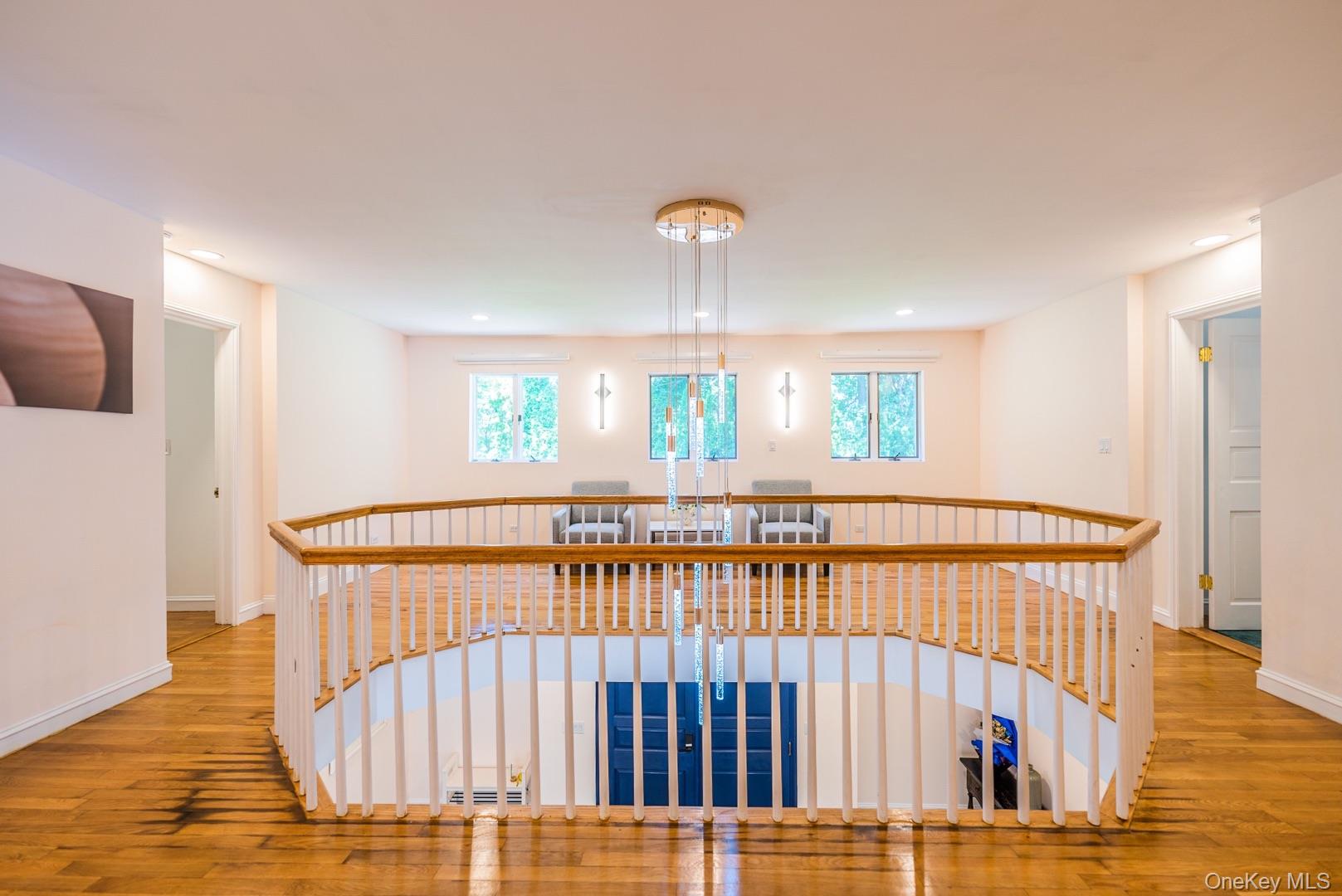 530 South Centre Island Road Centre Island, NY 11771 - Photo 16 of 32 Corridor featuring an upstairs landing, light wood finished floors, and recessed lighting