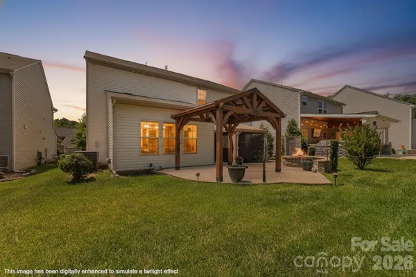 a house view with a outdoor space