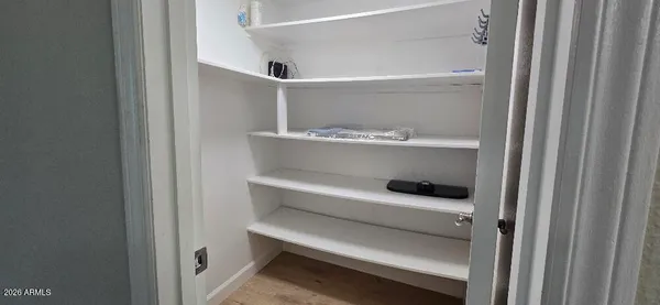 a room with storage and utility