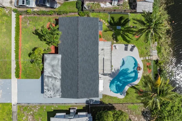 a bird view of a garden