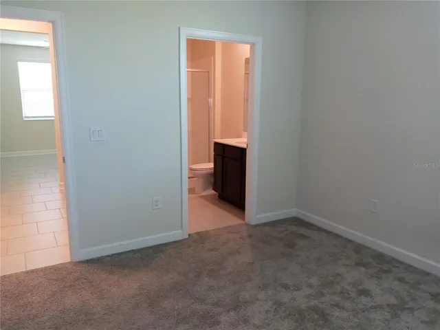 an empty room with an entryway