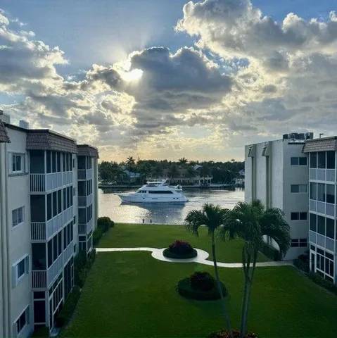 a view of lake from balcony