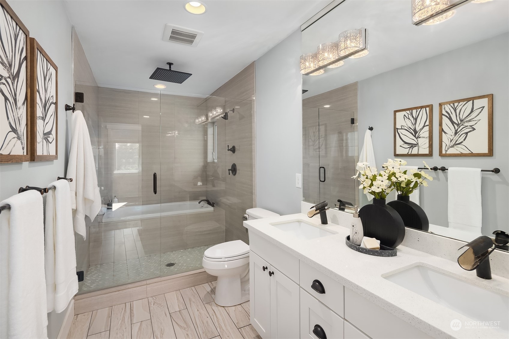 1112 North 76th Street Seattle, WA 98103 - Photo 20 of 40 a bathroom with a bathtub shower sink and toilet