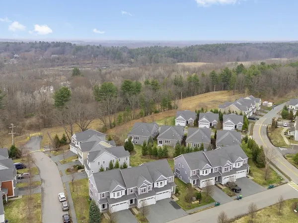 an aerial view of multiple house