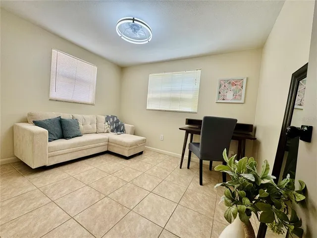 a view of outdoor space with seating space