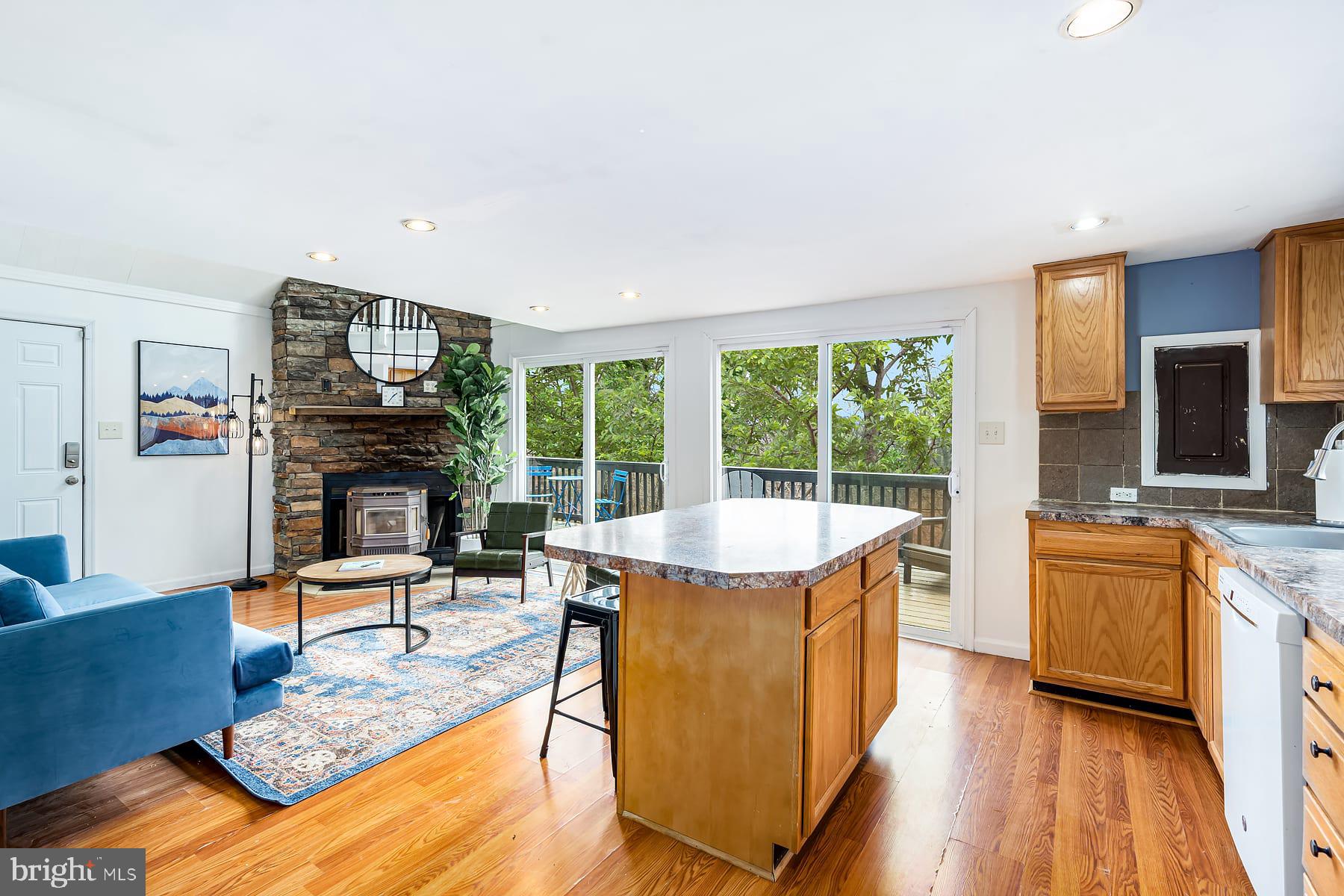 1125 Nancy Jack Road Gerrardstown, WV 25420 - Photo 6 of 24 a living room with furniture a fireplace and a flat screen tv