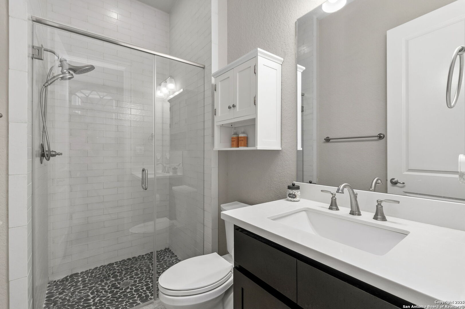 18323 Powder San Antonio, TX 78257 - Photo 33 of 42 a bathroom with a sink a toilet and shower