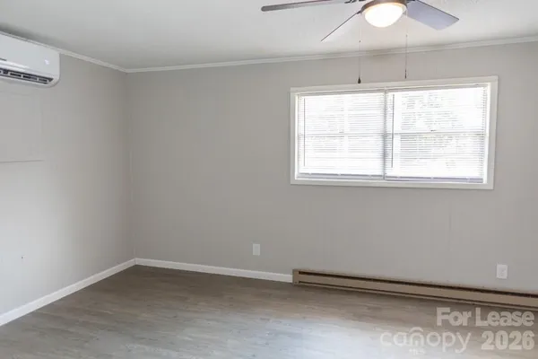 an empty room with a window