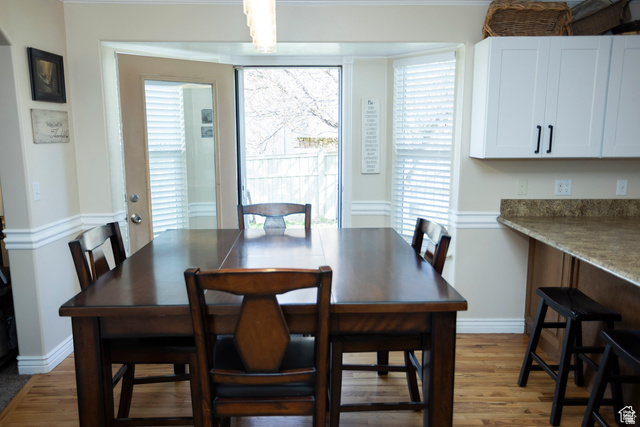 7532 North Castle Rock Road Eagle Mountain, UT 84005 - Photo 7 of 40 Dining space with light wood-type flooring